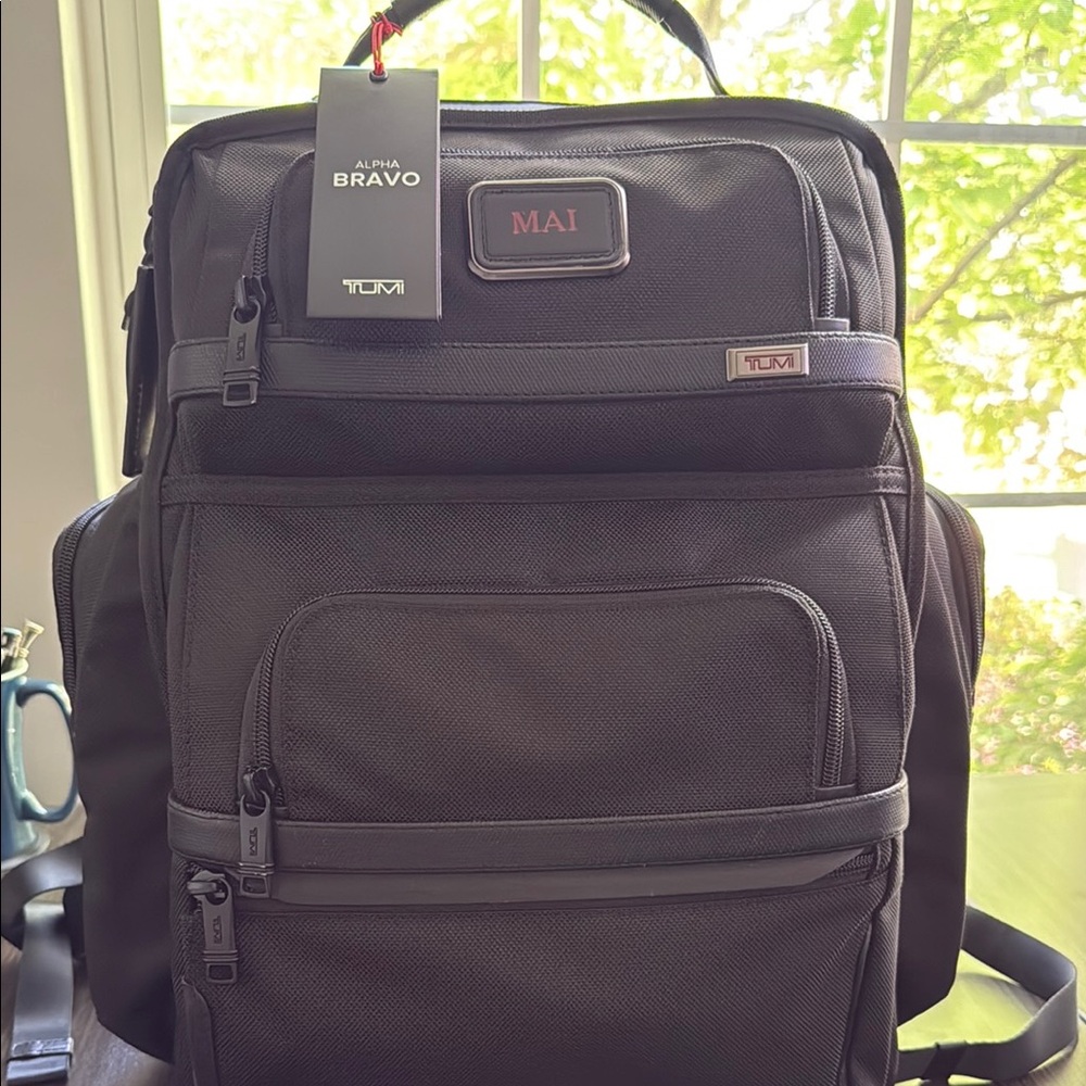 Tumi Alpha Bravo Brief Pack - Black Business Backpack with Durable Design